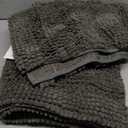 H.VERSAILTEX 2 Piece Bathroom Set - Super Absorbent Chenille Striped Bath Mats - Non Skid, Machine Washable - Grey, 47 x 17 Plus 17 x 24 - Inches