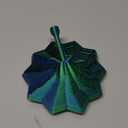 3D Printed Expanded Fractal Sensory Fidget Star,Expanded Fractal Fidget Toys,Decagon with Handl,Honeycomb Whirling Spiral Design,for ADHD & Stress Relief Adults (Blue Green, 4.53in)
