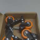 2 Inch Caster Wheels, Threaded Stem Casters Set of 4 Heavy Duty, 5/16"-18x1 (Screw Diameter 5/16", Stem Length 1"), Safety Dual Locking Industrial Castors, Wheels for Cart, Furniture