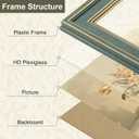 Vittanly 4x6 Picture Frames Set of 4, Vintage Photo Frames, Blue | Display 4x6 Pictures without Mat, Small Frames Covered by Plexiglass, Rustic Farmhouse Home Decor for Wall or Tabletop