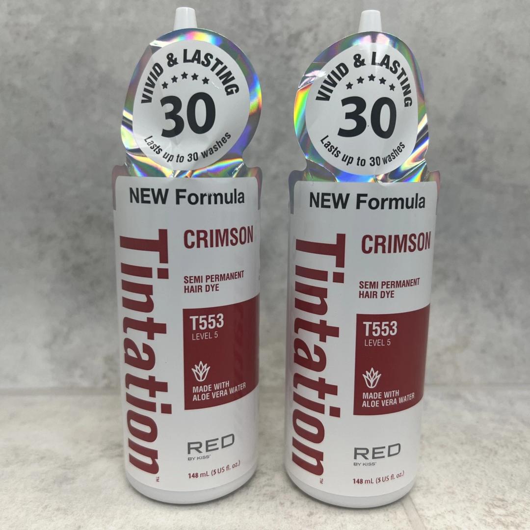 TINTATION Semi-Permanent Hair Color 5 fl oz CRIMSON T553 Level: 5 (2 Pack)