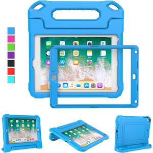 MOXOTEK Kids Case for iPad 5th/ 6th Generation & iPad Air 1/ 2 & Pro 9.7, iPad 9.7" Case with Screen Protector, Shockproof Protective Cover for iPad 9.7 Inch 6/ 5 Generation 2018/ 2017, Blue