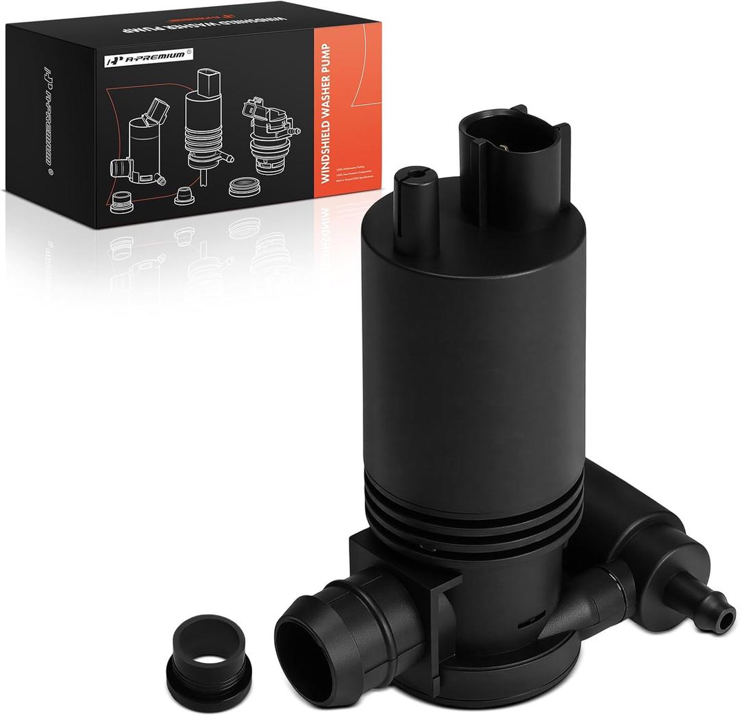 A-Premium Front or Rear Windshield Washer Pump Compatible with Nissan Versa 2007-2012, Juke 2011-2017, NV200 NV1500 NV2500 NV3500 2016-2017, Rogue Sport 2017-2022