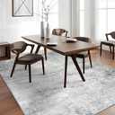RUUGME 3x5 Area Rug for Entryway: Abstract Washable Non-Slip Small Area Rugs for Kitchen Bedroom Bathroom - Soft Low-Pile Floor Mat Stain Resistant Thin Throw Carpet for Modern Home Decor(3X5 Grey)