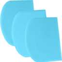 SURDOCA Dough Scraper Bench Scraper - 3P 7.1x4.9" Plastic Flexible Bowl Scraper, Sharp Edge & Angles Cake Scraper. Non-Slip Bakeware Decorating Tools Sculpting & Modeling Tools - Pure Blue