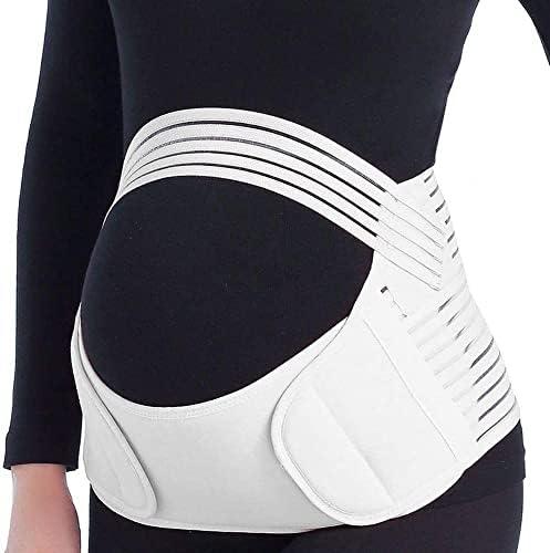 Maternity Belly Bands for Pregnant Women – Adjustable Belly Band for Pelvic & Back Pain – Ideal Pregnancy Belt for All Stages of Gestation – Pregnancy Must Haves for To Be Moms (White, XXL)