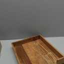 EDHAS Letter Trays & Stacking Supports Acacia Wood Desk Document, File Folder, Magazine Holder Tray (14" x 11" x 2")