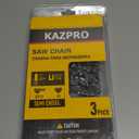 12 Inch Chainsaw Chain 45 Drive Links 3/8" LP Pitch, .050" Gauge, Low kickback, Lubrication System Chainsaw Blade fits Craftsman, Echo, Homelite, Poulan, Ryobi, Wrox, etc, KP-S45 (3 Pack)