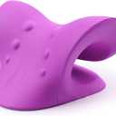 RESTCLOUD Neck and Shoulder Relaxer, Cervical Traction Device for TMJ Pain Relief and Cervical Spine Alignment, Chiropractic Pillow, Neck Stretcher (Purple)