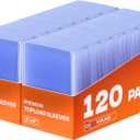 120 Card Sleeves, 3" x 4" Topload for Cards, Hard Plastic Baseball Card Protectors, Ultra Clear Rigid Topload Trading Card Holders for Baseball, Football, Sports Cards