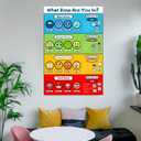 LINWDSB Emotional Management Zones Of Regulation Educational Poster Canvas Art Aesthetic And Wall Art Picture Decor Poster12x18inch(30x45cm) (Unframe-style)