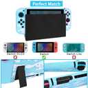 TIKOdirect Carrying Case for Switch, Cute Portable Travel Bag Accessories with Soft Protective Cover, Screen Protectors and Thumb Grip caps, Game Card Case 7in1, Blue