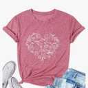 Gardening Shirts for Women Plants Lover Shirts T Shirt Life is Better in The Letter Print Graphic Shirt Tops (S, Pink)