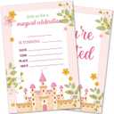 Magical Birthday Invitations, Princess Castle Party Invitations, 20 Double-Sided Fill In Invitation with Envelopes for Teen Boys Girls, Invitations Cards for Birthday Party Decorations Favor - 12