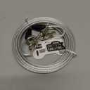 Petest 30ft Reflective Tie-Out Cable for Heavy Dogs Up to 125 Pounds (Black & Silver)