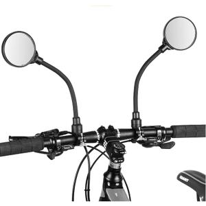 Bike Mirror, Adjustable Handlebar Rear View Mirrors For Mountain Road Bike Bicycle Electric Motorcycle (Black-2PC)