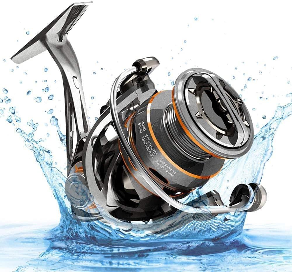 Cadence CS6 CS7 CS8 Spinning Reel, Ultralight Fast Speed Premium Magnesium Frame Fishing Reel with 10 Low Torque Bearings Super Smooth Powerful Fishing Reel with 36 LBs Max Drag & 6.2:1 Spinning Reel