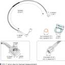 89716 Stainless Brake Lines, Front and Rear Extended Brake Lines Compatible with Jeep Wrangler JK JKU 2007-2018 for 4-6" Lift
