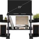 Furinno Turn-N-Tube Rounded Corner TV Entertainment Center, Black/Grey, Standard