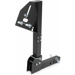 KUAFU Trailer Hitch Spare Tire Mount Compatible with Truck with 2 Inch Hitch Receiver Fits 4 & 5 & 6 Lugs Adjustable Rack Holder Mount