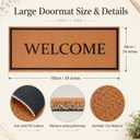 Welcome Long Doormat for Double Door Entrance, 24 x 60 Inch