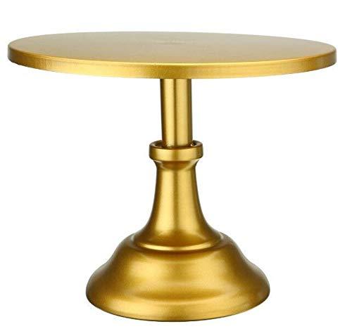 HBlife 1 Cake Stand, Gold Cake Stand Set Disc Diameter 8" 10" 12", Perfect Dessert Table Display Set, Cupcake&Cake Stands for Party, Wedding, Birthday, Baby Shower, Anniversary (Metal)