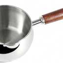IMEEA 17oz Milk & Butter Warmer Pot SUS304 Stainless Steel Sauce Pot with Wooden Handle for Single Servings, Heating Milk, Melting Butter, Warming Sauces