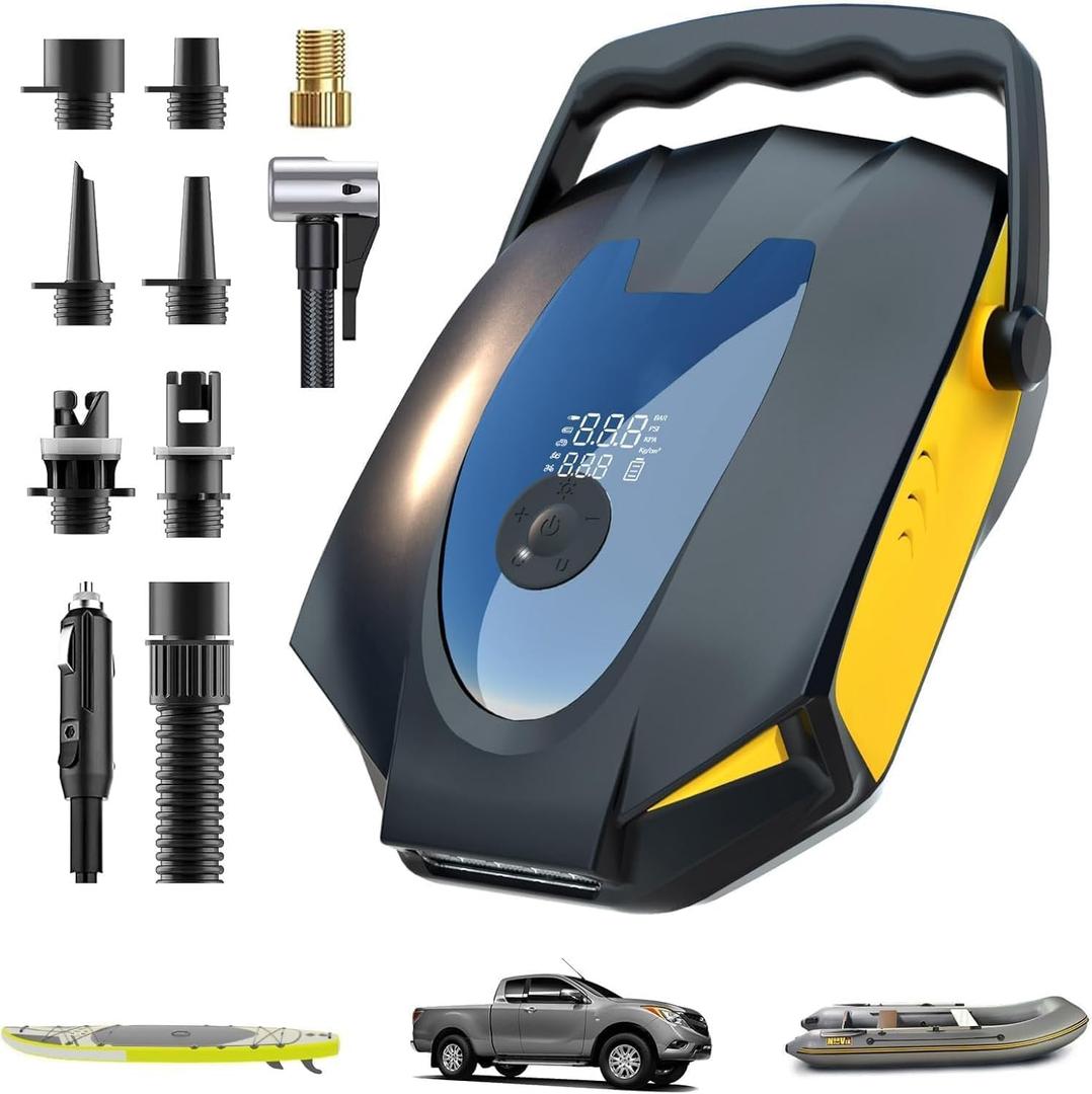 50PSI Electric Paddle Board, Dual Motor SUP Air Pump for Inflation and Deflation,Multifunctional Auto-Off Sup Inflator Pump Electric for Stand Up Paddle Boards,Cars,Air Mattress, etc.