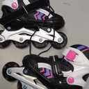 Kids Inline Skates for Boys and Girls Ages 6-12, Adjustable Beginner Skates with Light Up Wheels for Kids Youths Teen, Size: Large(US 5-7.5)