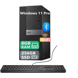 Dell OptiPlex 7040 Tower Desktop Computer PC, Core i5-6500T, 8GB RAM, 256GB SSD, USB WiFi, USB Bluetooth, Mouse and Keyboard, Windows 11 Pro 