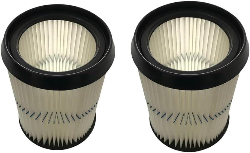 2 PACK KLEAN AIR 17812 Replacement Blue Stripe Cartridge Filter Compatible with Crafts man Replace Part 17812 9-17812 73108 Pleated Paper Vacuum Dirt Filter for most 5,6,8,12 gallon vacs before 1988