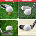 4-in-1 Golf Hitting Mat, Golf Practice Mat with Fairway, Rough, Sand & Tee Turf, Indoor Outdoor Golf Training Mat for Driving, Chipping & Putting with Golf Mat Tees