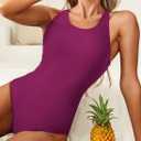 Herseas One Piece Swimsuit Women Slimming Tummy Control Bathing Suit Crisscross Back Athletic Modest Swim Suit 2026 (XL)