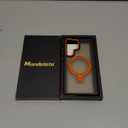 for Samsung Galaxy S22 Ultra Case, Magnetic Adjustable Ring Stand [Fit for Magsafe], [Military-Grade Shockproof Protection] Phone Case for S22 Ultra Case with Kickstand&Ring Holder (Orange)