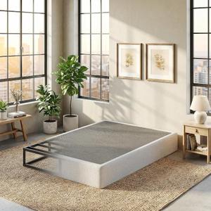 Twin Box Spring 5 Inch Low Profile, Robust Metal Bed Base, 1500 lbs Weight Capacity, Washable Fabric Casing, Quick Assembly