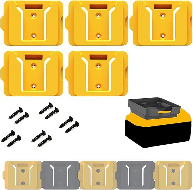 1Packs Battery Holders Mount Fit for Dewalt 20V 60V Battery DCB200 DCB201 DCB202 DCB203 DCB204 DCB205 DCB206 DCB208