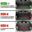 Lasfit Floor Mats & Cargo Mats for Kia Soul 2025 2024 2023 2022 2021 2020 (Fit Cargo Floor in Higher Position) All Weather TPE Custom Fit Floor Liners Car Mats & Trunk Mats Full Set