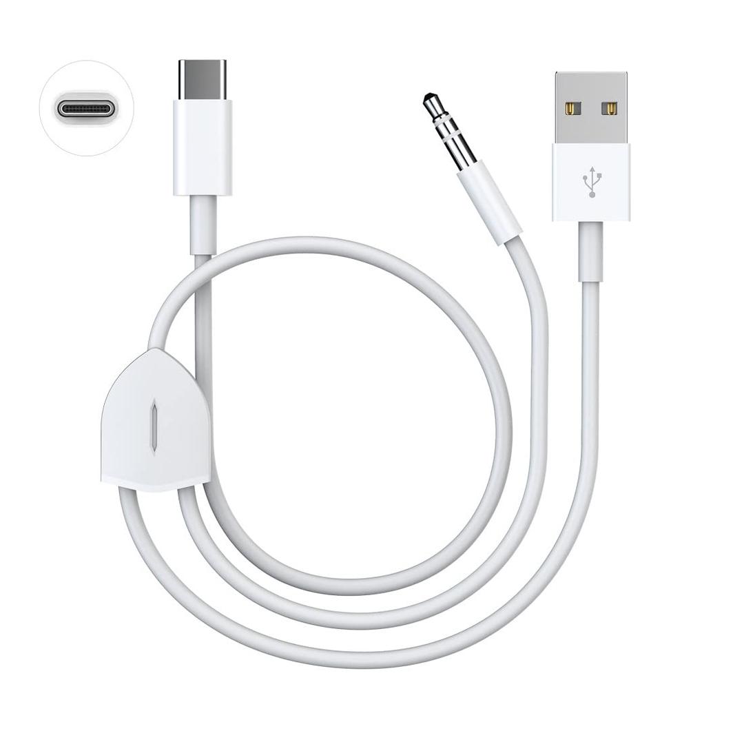 USB C to 3.5mm Audio Aux Jack Cable with Charging Cord Compatible with iPhone 15Pro 15, Samsung Galaxy S20/S20 and Other Phone/Tablet with Type C Port, Works with Car Stereo, Speaker, Headphone