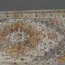 Madane Runner Rugs for Hallway 2x10 Long Washable Non-Slip Hallway Runner Rug Low-Pile Stair Kitchen Runner Throw Carpet for Entrance Living Dining Laundry Room (Turmeric/Grey, 2 x 10)