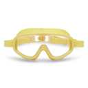 Petites Pommes Kids Swim Goggles Ages 3-8 - Lightweight Silicone, Anti-Fog Wide Lens, Retro Design Goggles for Kids, Adjustable Straps, Hair-Safe Buckle, Cotton Pouch Included, Citron