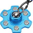 Dog Tie Out Stake for Camping, 360° Swivel Anti-Tangle Dog Anchor System with 6 Strong Screws for Large Breeds up to 200lbs, Heavy Duty Dog Runner for Yard Outside Play, Sky Blue