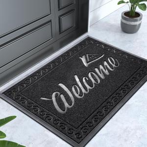 Yimobra Welcome Mat Outdoor Indoor, Waterproof Heavy Duty Front Door Mat Outside Entrance, Extra Sturdy Non-Slip Doormat, Low Profile, Dirt Trapping, 36x24 Inches, Black Yimobra Welcome Mat Outdoor Indoor, Waterproof Heavy Duty Front Door Mat Outside Entrance, Extra Sturdy Non-Slip Doormat, Low Profile, Dirt Trapping, 36x24 Inches, Black