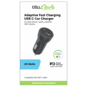 Cell Candy Adaptive Fast Charging USB C Car Charger 20W
