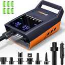 GiveBest Rechargeable Paddle Board Pump, 20 PSI High Pressure and 30% Faster Dual Stage SUP Air Pump with Auto-Off, 3x4500MAH, Inflation and Deflation Function for Paddle Boards, Boats, Kayak and Tent