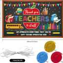 Teacher Appreciation Week Decorations Set, Thank You Teachers Staff Background, Thank You for All You Do Banner, School Classroom Decorations Hanging Swirl, Honeycomb Centerpieces, Paper Eyeglasses