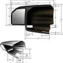 CIPA 11550 Custom Towing Mirror Set for Ford 15-Current , Black
