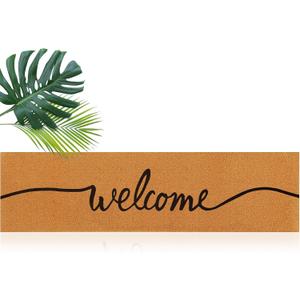 Honeydak Extra Large Mat Outdoor 60'' x 16'' Non Slip Long Doormat for Front Door Oversized Entrance Decorative Rug for Outdoor Inside Welcome Summer Outside Home Entry Supply(Welcome)