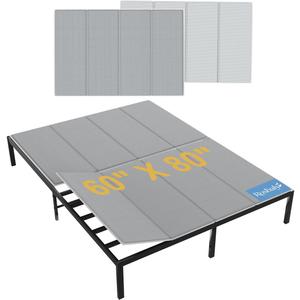 Queen Bunkie Board 60 x 80, 10mm Low Profile Bed Board with Full Anti-Slip Bottom, Under Mattress Support for Platform Beds, Metal Slats & Slatted Frames