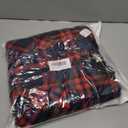 Men's Winter Cotton Plaid Shirts Jacket Warm Fleece Lined Flannel Hooded Shirt Jacket Coat for Men (Red, M)