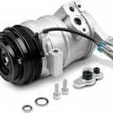 AC Compressor Compatible with 2000-2013 Chevy Silverado Suburban 1500 2500 Tahoe GMC Yukon XL 1500 2500 5.3L 4.8L 2 Mounting Holes Replaces CO 29002C